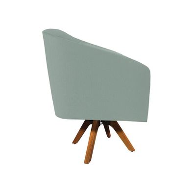 Kit 2 Poltronas Decorativas Stella Giratória Veludo Cotelê Verde D'Rossi