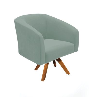 Kit 2 Poltronas Decorativas Stella Giratória Veludo Cotelê Verde D'Rossi