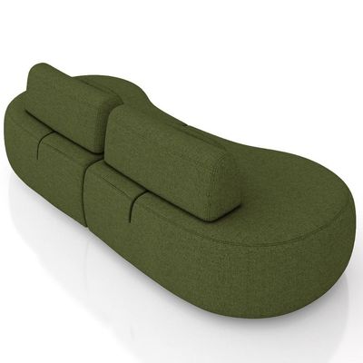 Sofá 4 Lugares 240cm Orgânico Mellanie Linho Verde Z32 - Mpozenato