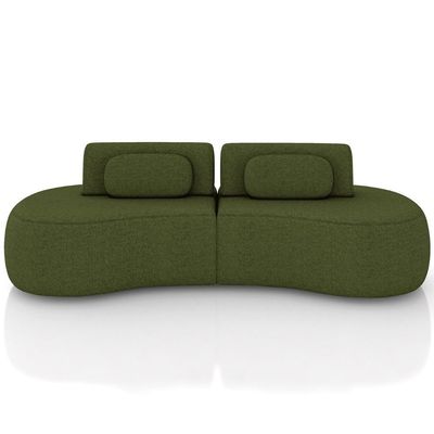 Sofá 4 Lugares 240cm Orgânico Mellanie Linho Verde Z32 - Mpozenato