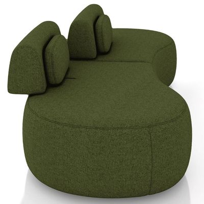 Sofá 4 Lugares 240cm Orgânico Mellanie Linho Verde Z32 - Mpozenato