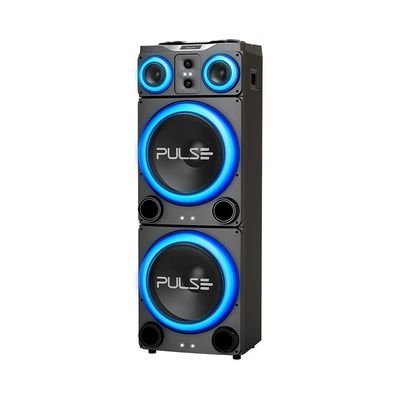 Caixa de Som Torre Pulse Double 15 SP515 com Bluetooth, USB e Iluminação LED - 3.500W RMS
