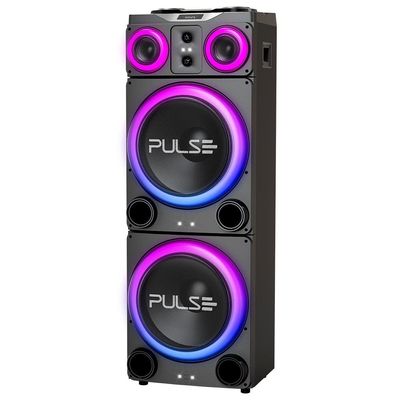 Caixa de Som Torre Pulse Double 15 SP515 com Bluetooth, USB e Iluminação LED - 3.500W RMS