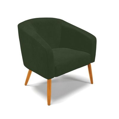 Kit 2 Poltronas Sala Decorativa Stella Verde Couro Sintético D'Rossi
