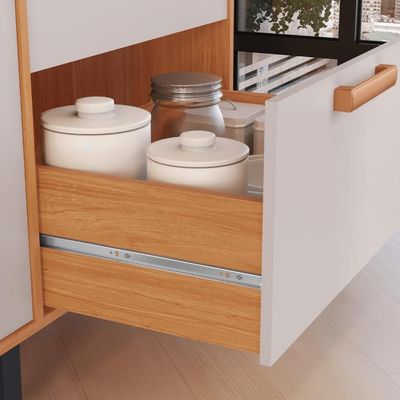 Kit Cozinha Compacta Itatiaia Nápoles 220cm Em Madeira Cinamomo-off White