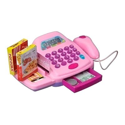 Caixa Registradora Infantilc/Luzes, Sons E Calculadora Funcional Brincadeira Compras Educativa: Roxo