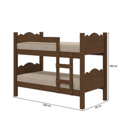 Beliche Solteiro Pequim Art Panta Vira 2 Camas 100% MDF Freijo