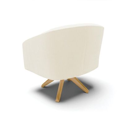 Kit 2 Poltronas Decorativas Stella Giratória Veludo Cotelê Verde D Rossi