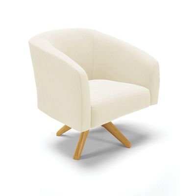 Kit 2 Poltronas Decorativas Stella Giratória Veludo Cotelê Verde D Rossi