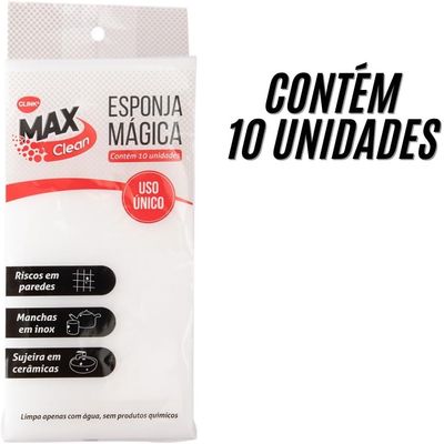 Kit 10 Esponja Mágica Limpeza Pesada CLINK
