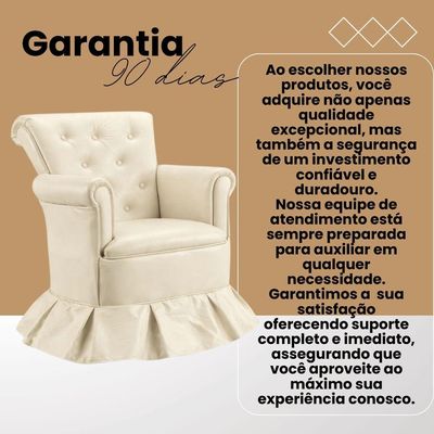 Poltrona Amamentação Confortável Descanso Quarto Sala Leitura Corino Branco
