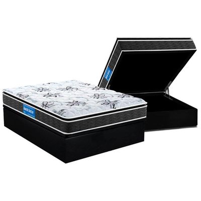 Cama Box Baú CRC Casal +Colchão D33 Extra Firme Probel 138