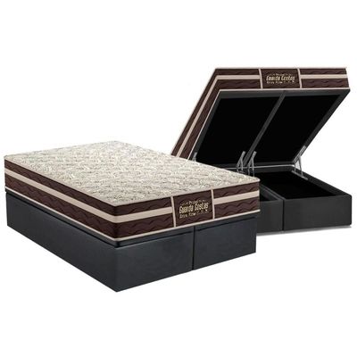 Cama Box Baú CRC Queen +Colchão Ortopédico E. Firme Probel -