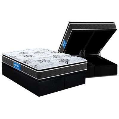 Cama Box Baú CRC King +Colchão D40 Hiper Firme Probel 193