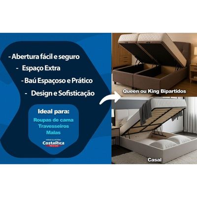 Cama Box Baú CRC Casal +Colchão Molas Classic Anjos 138x188