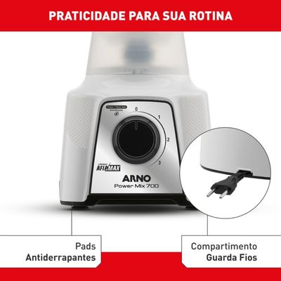 Liquidificador LQ12 Power MIX 700W BR Arno Branco / 127V
