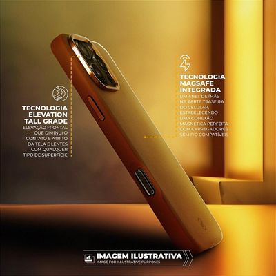 Capa para iPhone 16 Pro - Couro Dual Magsafe - Marrom - Gshield
