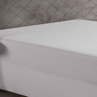 Lençol Com Elástico Casal Nobre 1 Peça Luva De Box 55cm De Altura Malha 100% Algodão - Branco