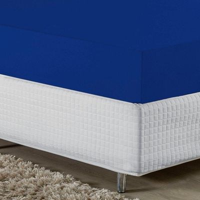 Lençol Com Elástico Casal Nobre Viúva 1 Peça 30cm De Altura Malha 100% Algodão - Royal