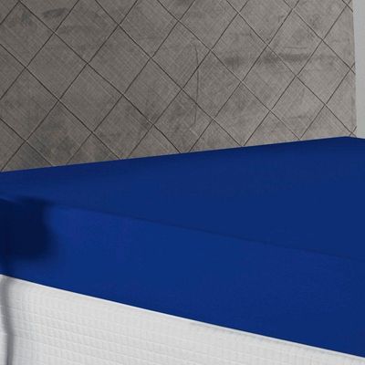 Lençol Com Elástico Casal Nobre Viúva 1 Peça 30cm De Altura Malha 100% Algodão - Royal