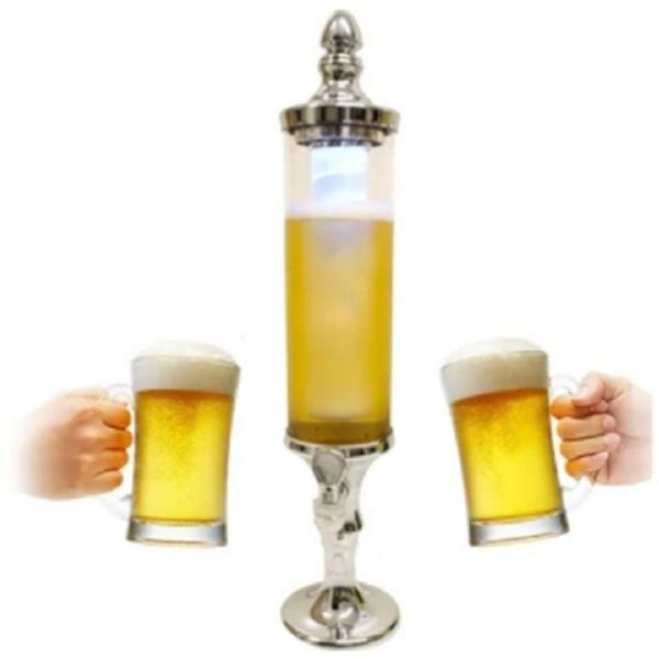 Torre Chopp Com Led Iluminação 2 Litros Resfriador