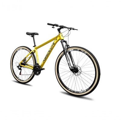 Bicicleta Aro 29 Absolute Nero 5 Alumínio 2x9 Freios Hidráulicos K7 Garfo Com Trava 18v Amarelo 21