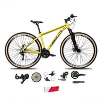 Bicicleta Aro 29 Absolute Nero 5 Alumínio 2x9 Freios Hidráulicos K7 Garfo Com Trava 18v Amarelo 21