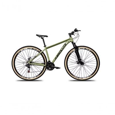 Bicicleta Aro 29 Absolute Nero 5 Câmbios Shimano Altus 27v Freio Hidráulico Garfo Com Trava Oliva 21