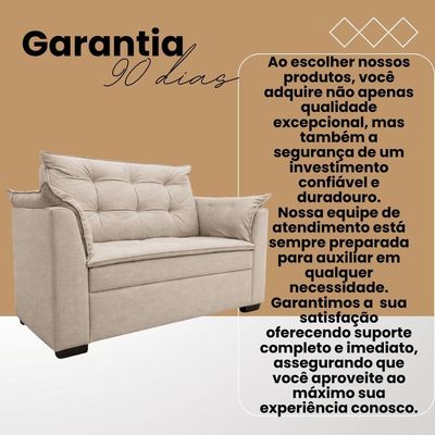Sofá Namoradeira 2 Lugares Sala Confortável Requinte Recepção Moderno Linho Bege