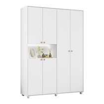 Guarda Roupa Solteiro Vittoria 6 Portas E 2 Gavetas Branco - Móveis Albatroz Branco