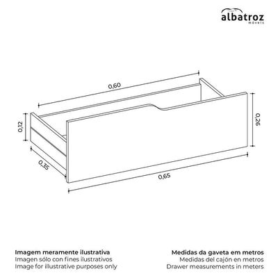 Guarda Roupa Solteiro Sole 2 Portas E 4 Gavetas Branco-freijó - Móveis Albatroz Branco-freijó