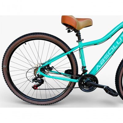 Bicicleta Aro 29 Feminina Absolute Hera Retrô Vintage 21v  Cesta Selim 2 Molas Verde Tam 15