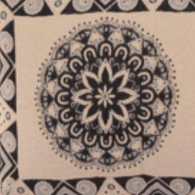 Capa De Almofada Decorativa Turin Retangular 1 Peça 58% Algodão / 42% Poliéster - Mandala Marinho