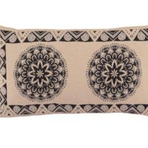 Capa De Almofada Decorativa Turin Retangular 1 Peça 58% Algodão / 42% Poliéster - Mandala Marinho