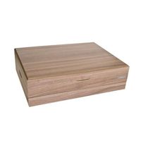 Faqueiro Classic Aço Inox e Estojo de Madeira MDF Inox Polido Brilho Prata