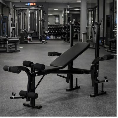 Banco Supino Musculação Treino Em Casa Ajustável Preto Ajustável
