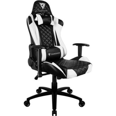 Cadeira Gamer TGC12 Thunderx3 em Poliuretano com Encosto Reclinável e Almofadas Cervical e Lombar