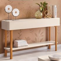 Aparador Sala De Estar 136cm Com Prateleira Fiero Off White - Hb Móveis