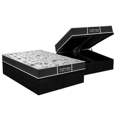 Cama Box Baú CRC Queen +Colchão Molas Sleep Probel 158x198