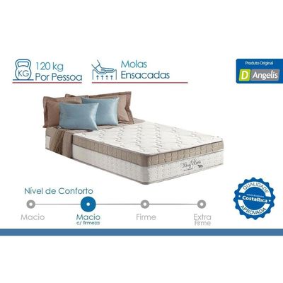 Cama Box Baú CRC Casal +Colchão Molas King Best Anjos 138
