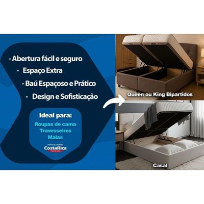 Cama Box Baú CRC Casal +Colchão Molas Classic Anjos 138x188