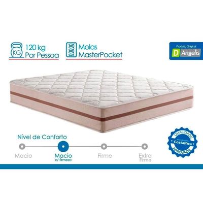 Cama Box Baú CRC Casal +Colchão Molas Classic Anjos 138x188