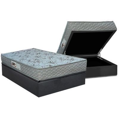 Cama Box Baú CRC Casal +Colchão Ortopédico Fanton Paropas -