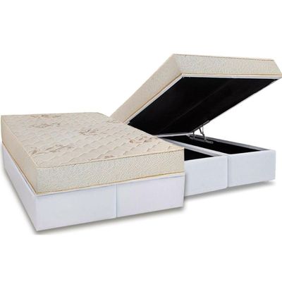 Cama Box Baú CRC Queen +Colchão D45 Gran Luck Luckspuma 158