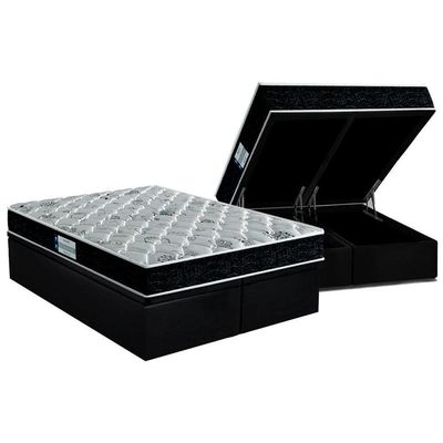 Cama Box Baú CRC King +Colchão Ortopédico Tech2000 Probel -