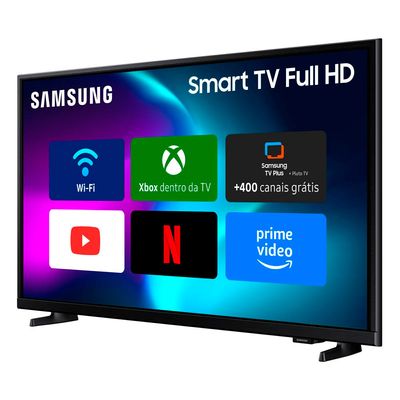 Smart TV LED 43" Full HD Samsung Tizen F6000 Preta Bivolt