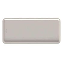 Kit 12 Bandejas Pratos Servir Porções Petiscos Entradas 34x15cm Plástico Bege Ou