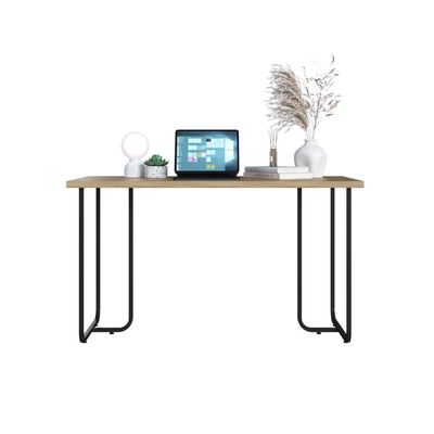 Mesa Escrivaninha Simples para Escritório Estudo 135cm Estilo Industrial Office Placa e Ponto