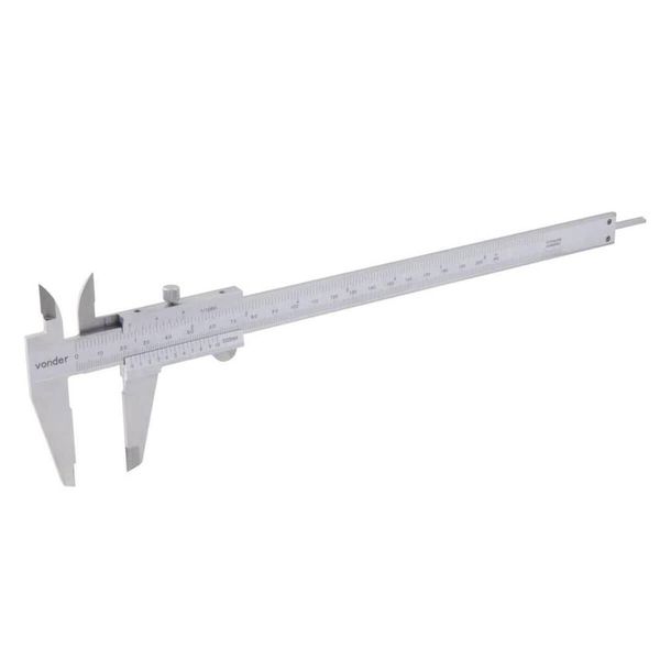 Paquímetro Universal Analógico Aço Inox Capacidade 200mm 8' PA 205 Vonder