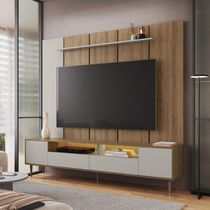 Home Rack E Painel Para Tv Até 75 Polegadas Com Iluminação Led Rotterdam Arenas